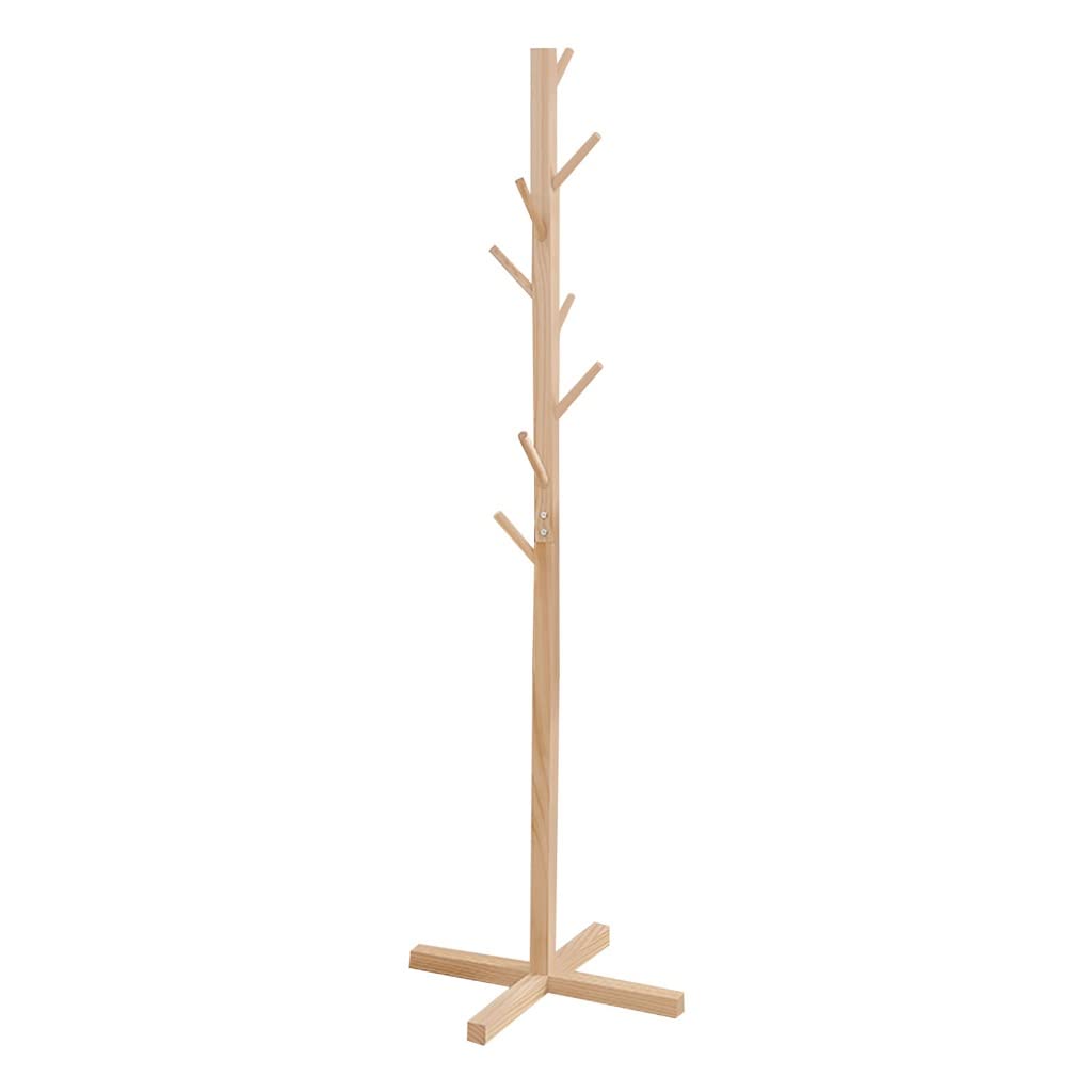 Solid Wood Freestanding Coat Rack for Bedroom & Living Room