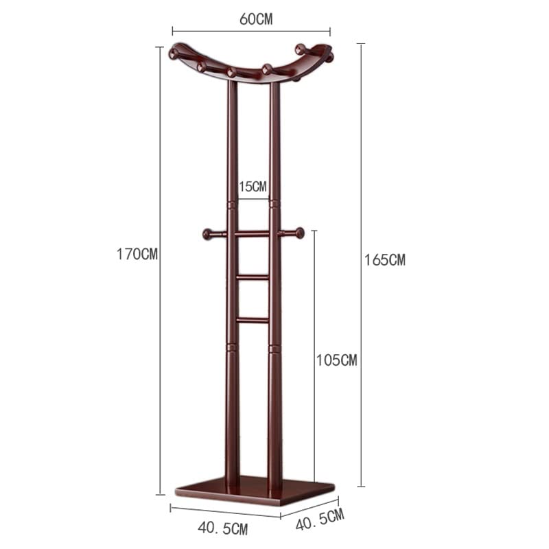 Wooden Freestanding Coat Rack for Bedroom & Entryway
