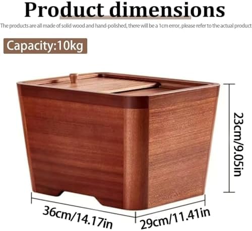 Wood Grain Airtight Rice & Dry Food Storage Container