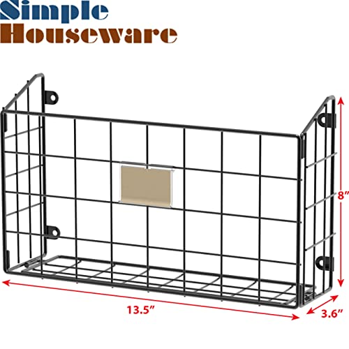 Simple Houseware Wall-Mount File Holders, 3-Pack