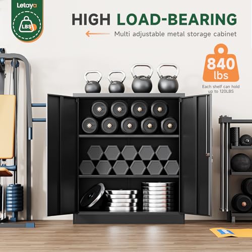 Letaya Metal Storage Cabinet with Doors & Shelves