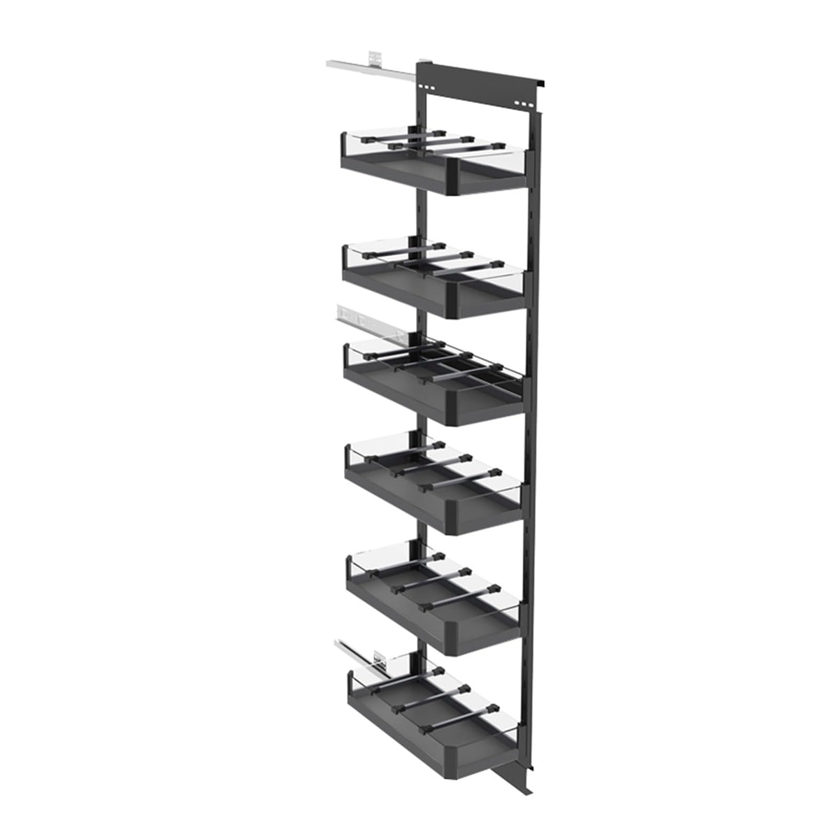 TBLOTYD Soft-Sliding Rail Pull-Out Basket, Cabinet Pullout Drawer Organizer, High Cabinet Storage Rack with Separator Strips, for Narrow and High Gaps
