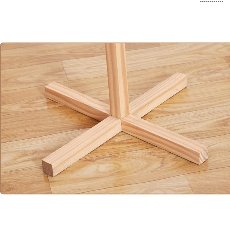Solid Wood Freestanding Coat Rack for Bedroom & Living Room