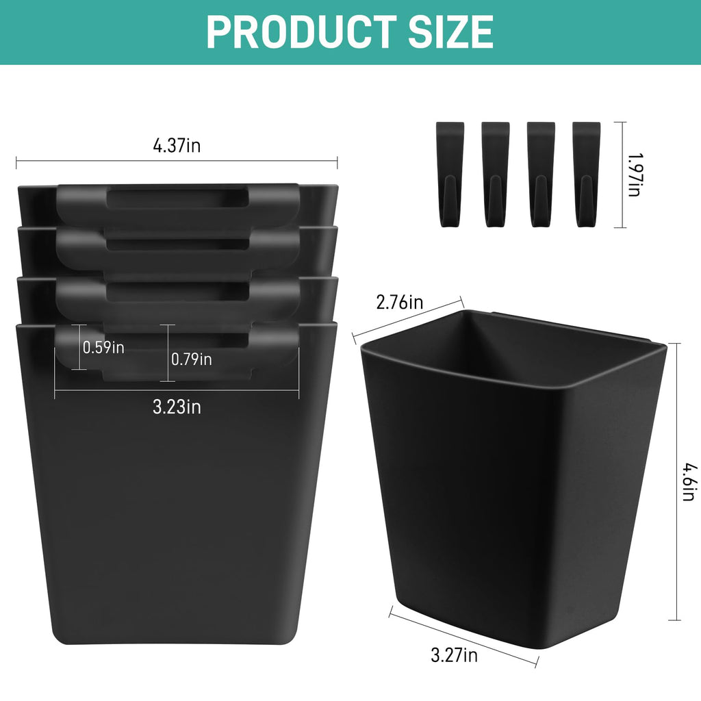 5-Pack Hanging Cup Holders for Rolling Utility Carts