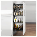 TBLOTYD Soft-Sliding Rail Pull-Out Basket, Cabinet Pullout Drawer Organizer, High Cabinet Storage Rack with Separator Strips, for Narrow and High Gaps