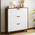 Modern Narrow Hallway Shoe Cabinet with Hidden Storage