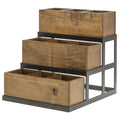 HUBERT Reclaimed Wood Condiment Holder - 11 1/2"L x 13"W x 12 1.2"H