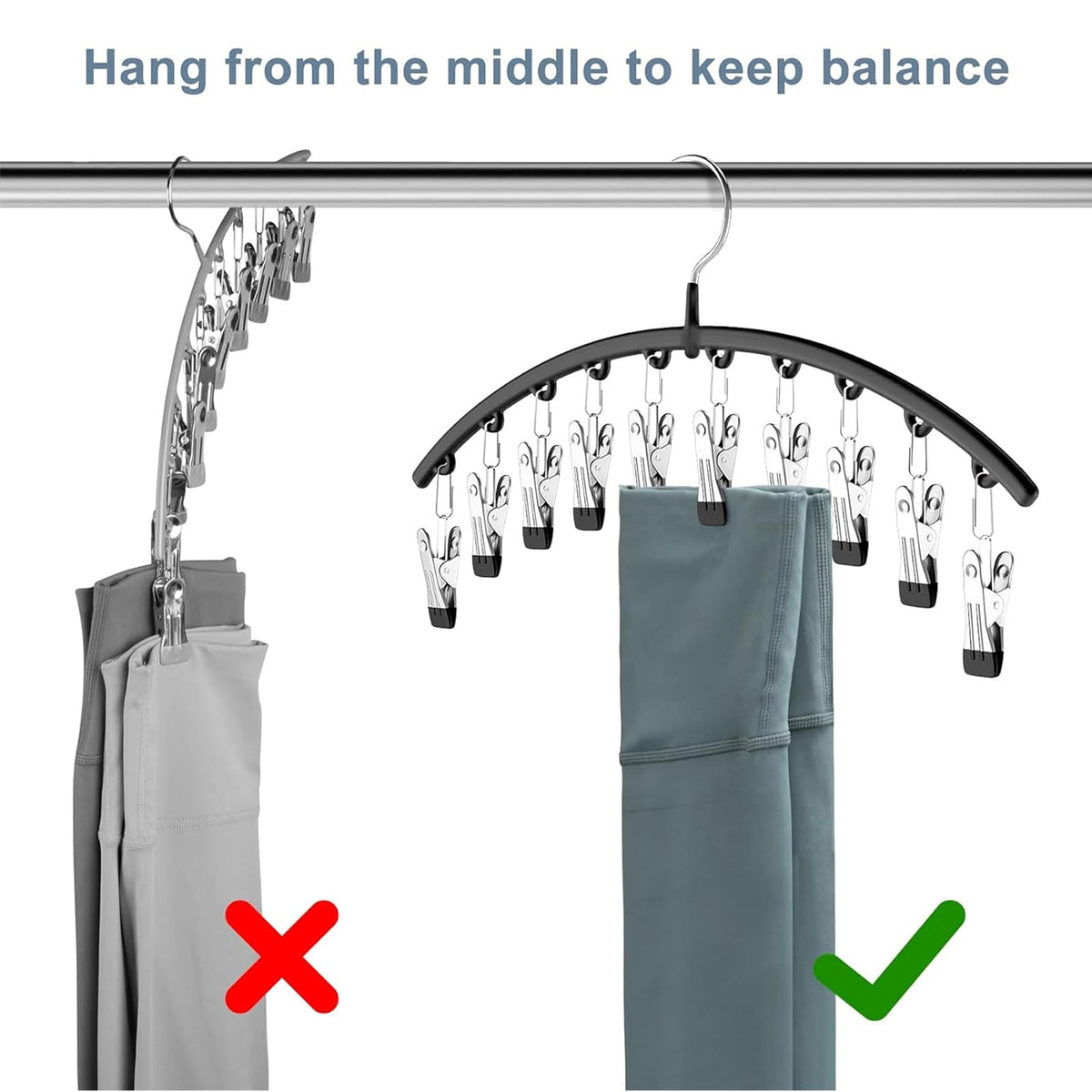 Space-Saving Legging Organizer for Closet & Wardrobe