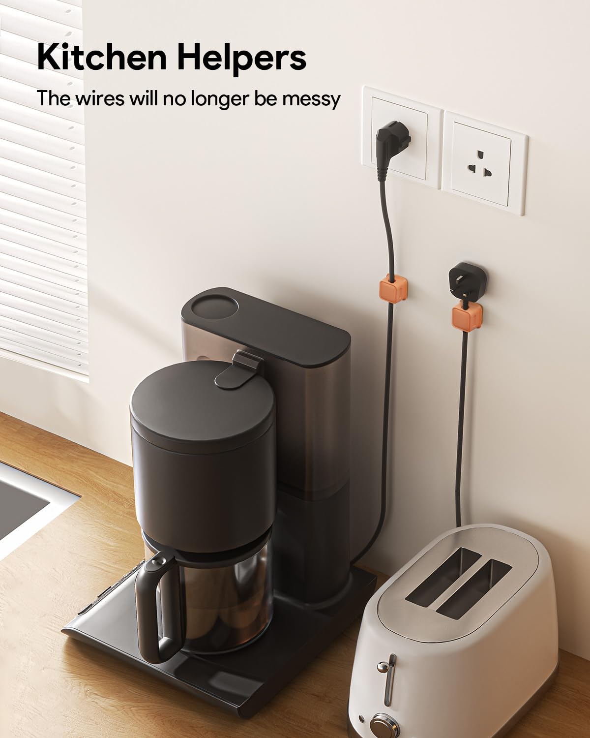Magnetic Adhesive Cord Organizer for Home & Office