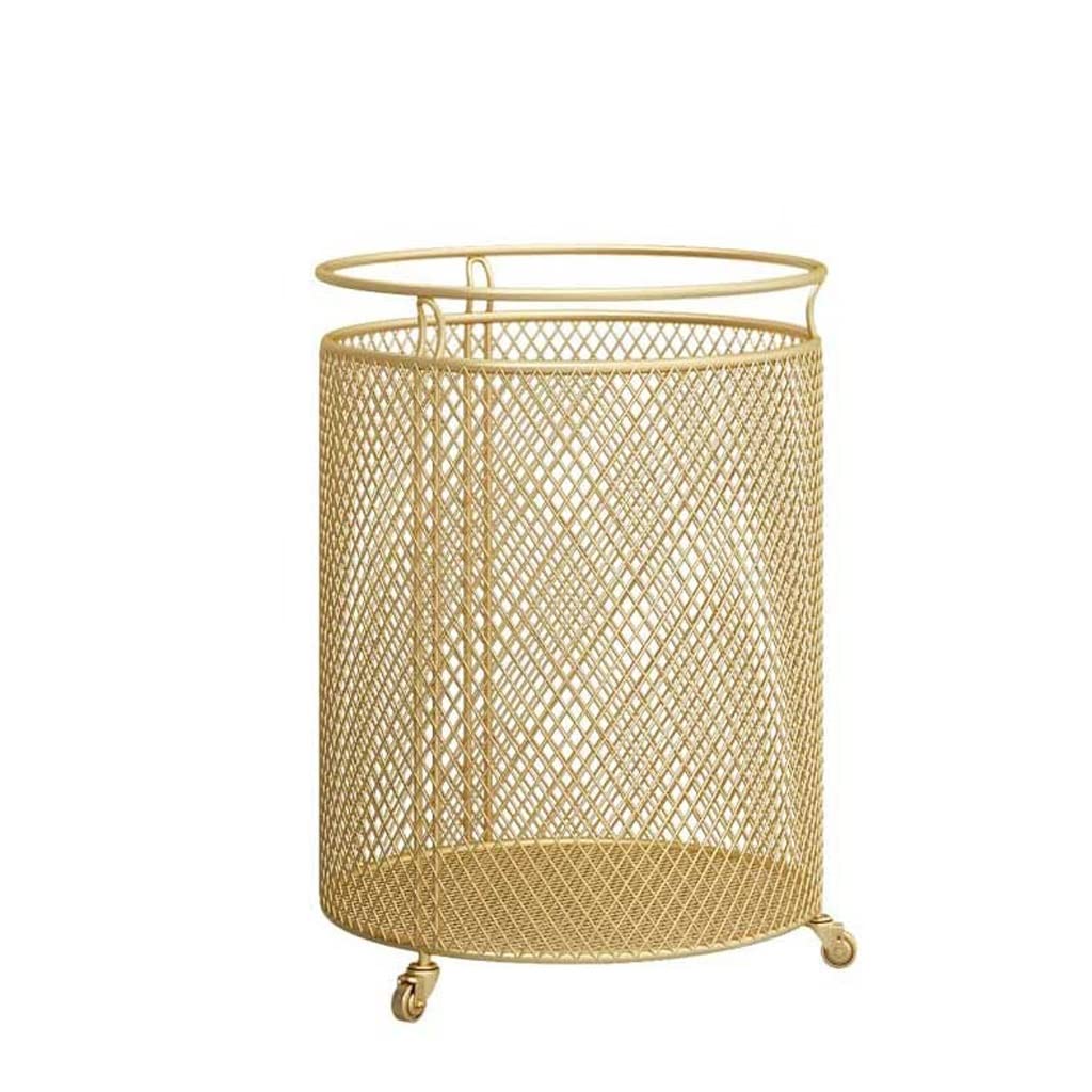 Metal Rolling Laundry Hamper with Wheels & Sorter