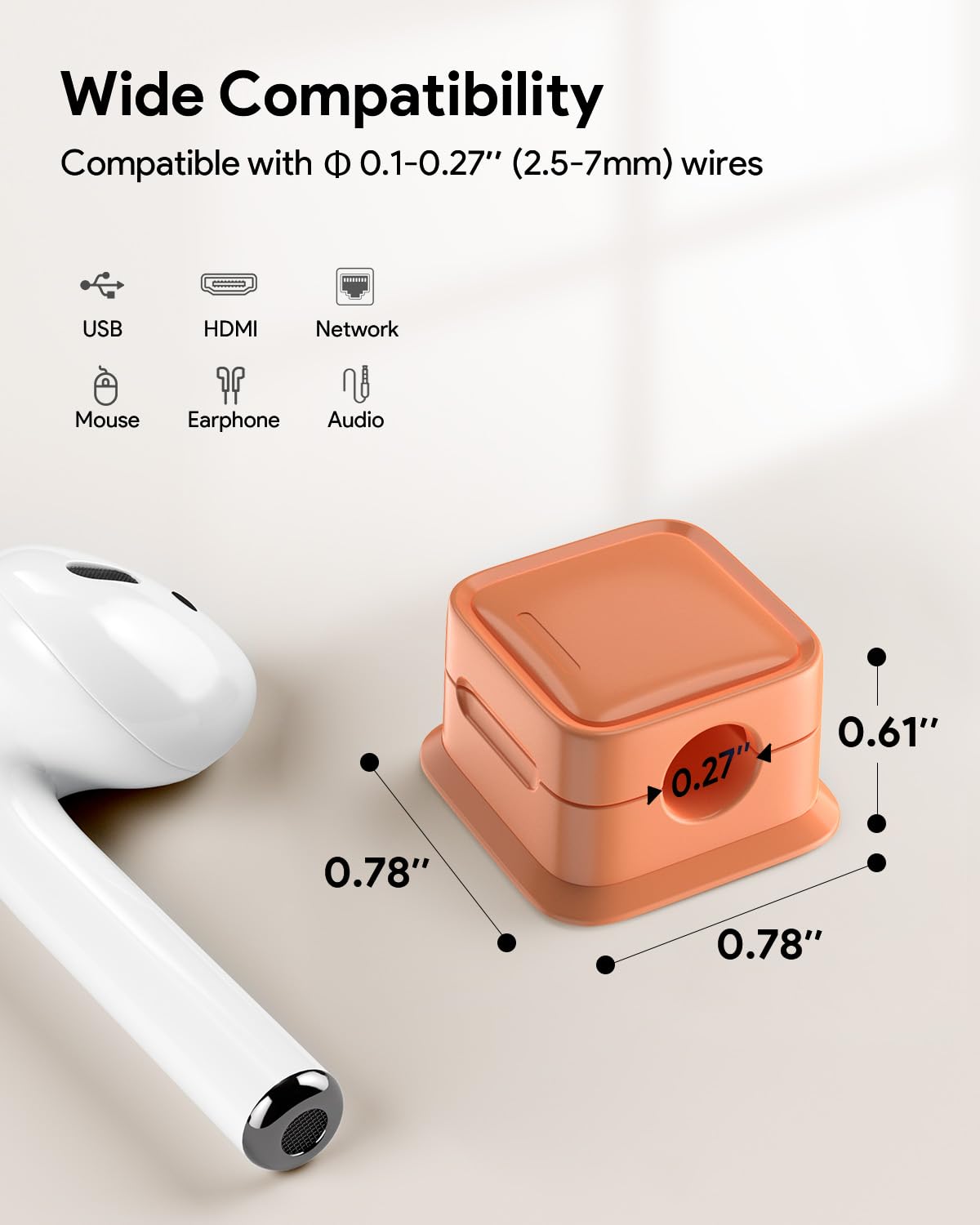 Magnetic Adhesive Cord Organizer for Home & Office