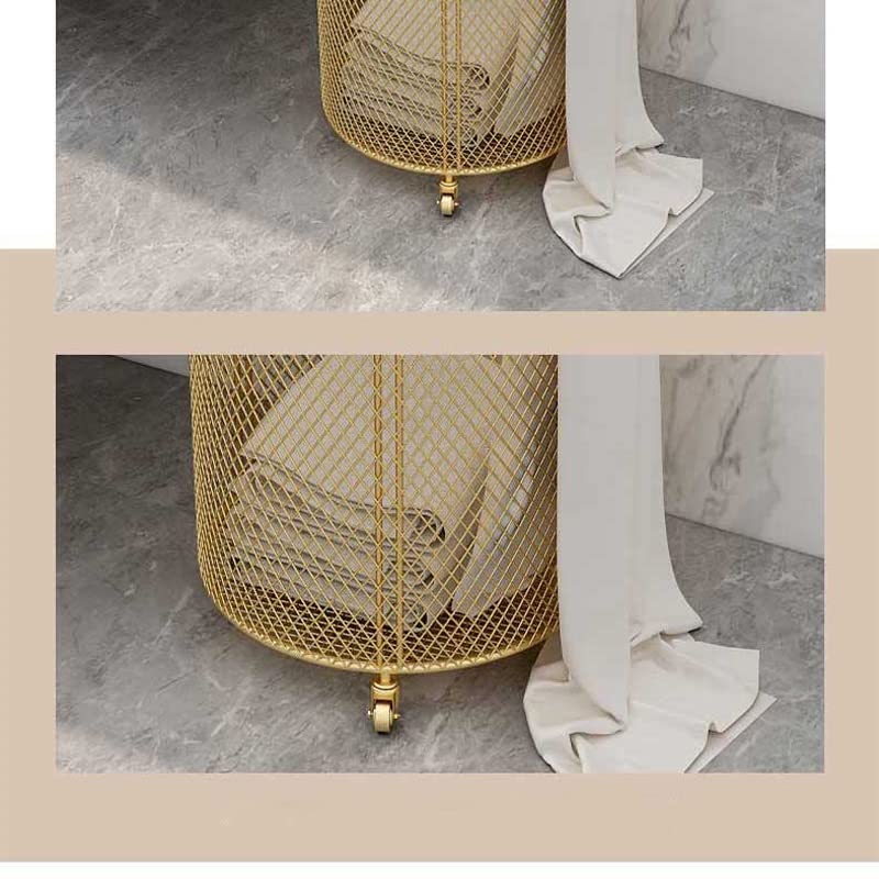 Metal Rolling Laundry Hamper with Wheels & Sorter
