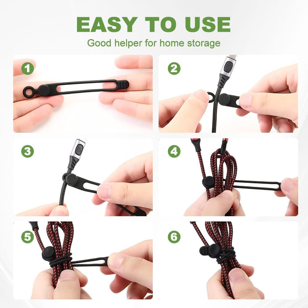 Reusable Silicone Cable Ties for Cord Management