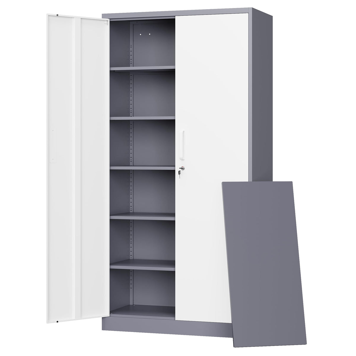 Letaya Metal Storage Cabinet with Doors & Shelves