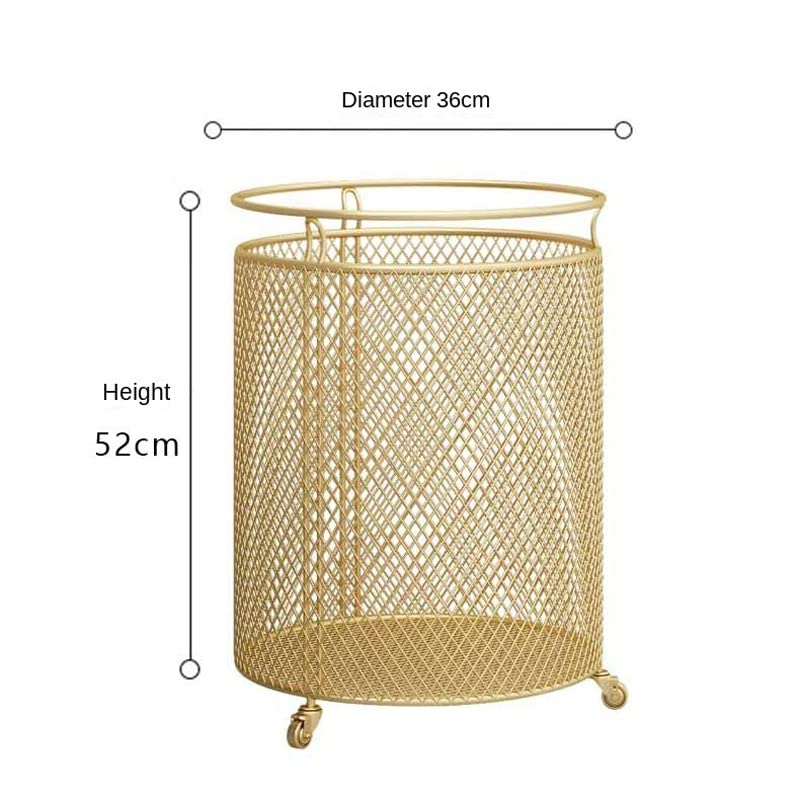 Metal Rolling Laundry Hamper with Wheels & Sorter