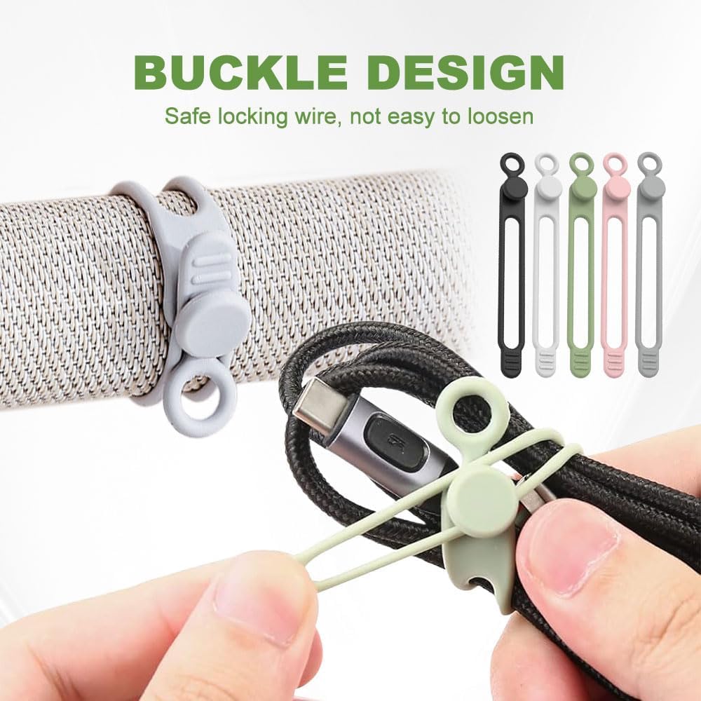 Reusable Silicone Cable Ties for Cord Management