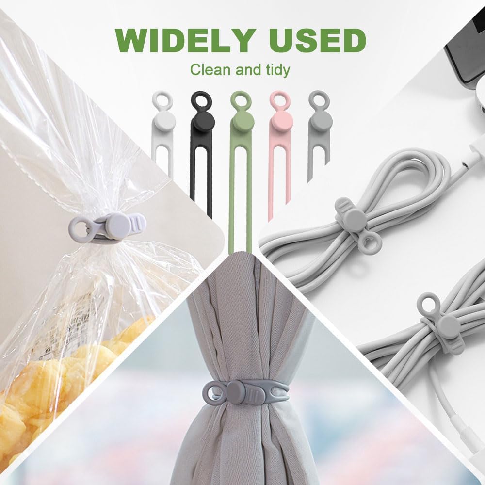 Reusable Silicone Cable Ties for Cord Management