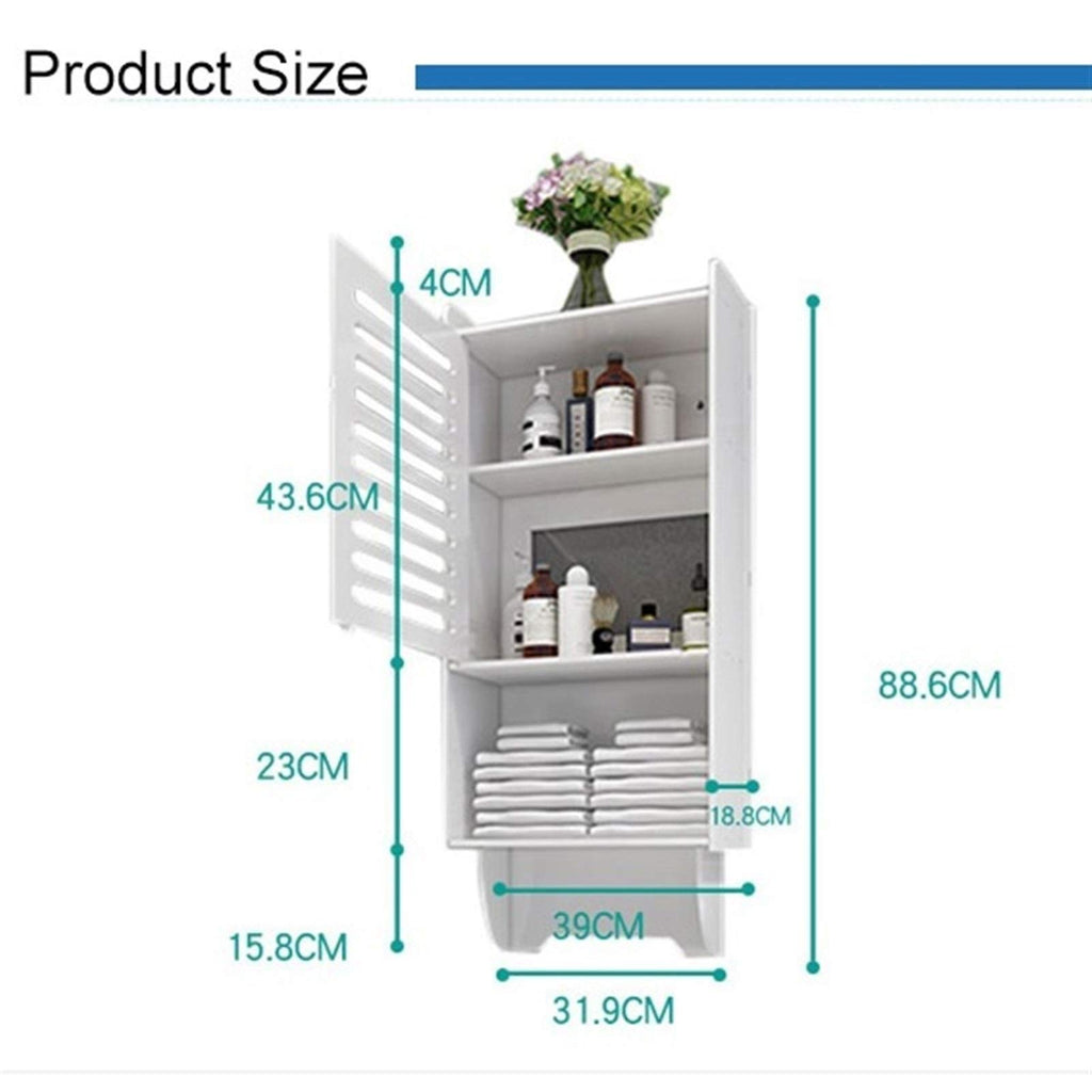 Waterproof Wall-Mounted Over-Toilet Bathroom Storage Cabinet