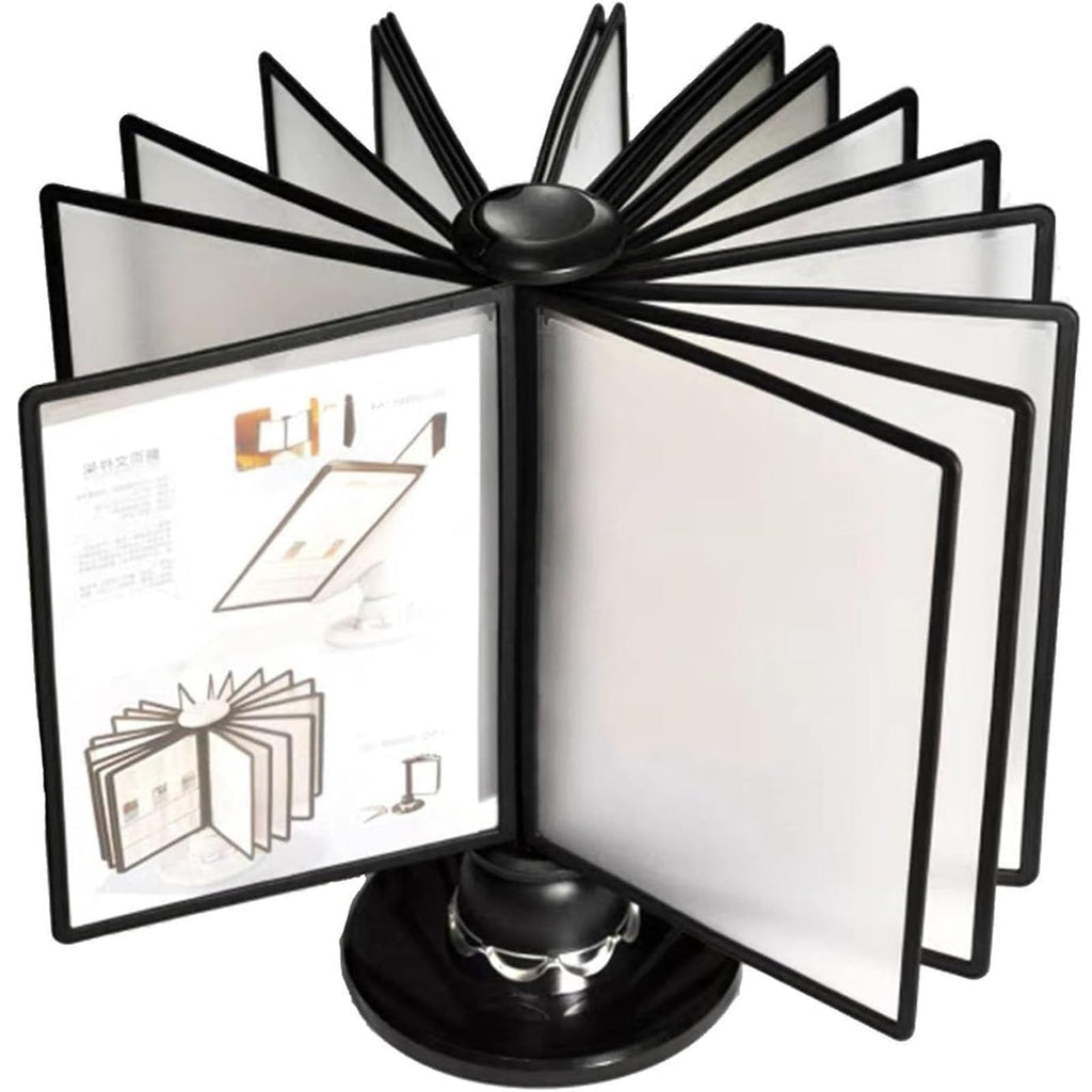 360° Rotating A4 Desktop Document Holder with 20 Panels