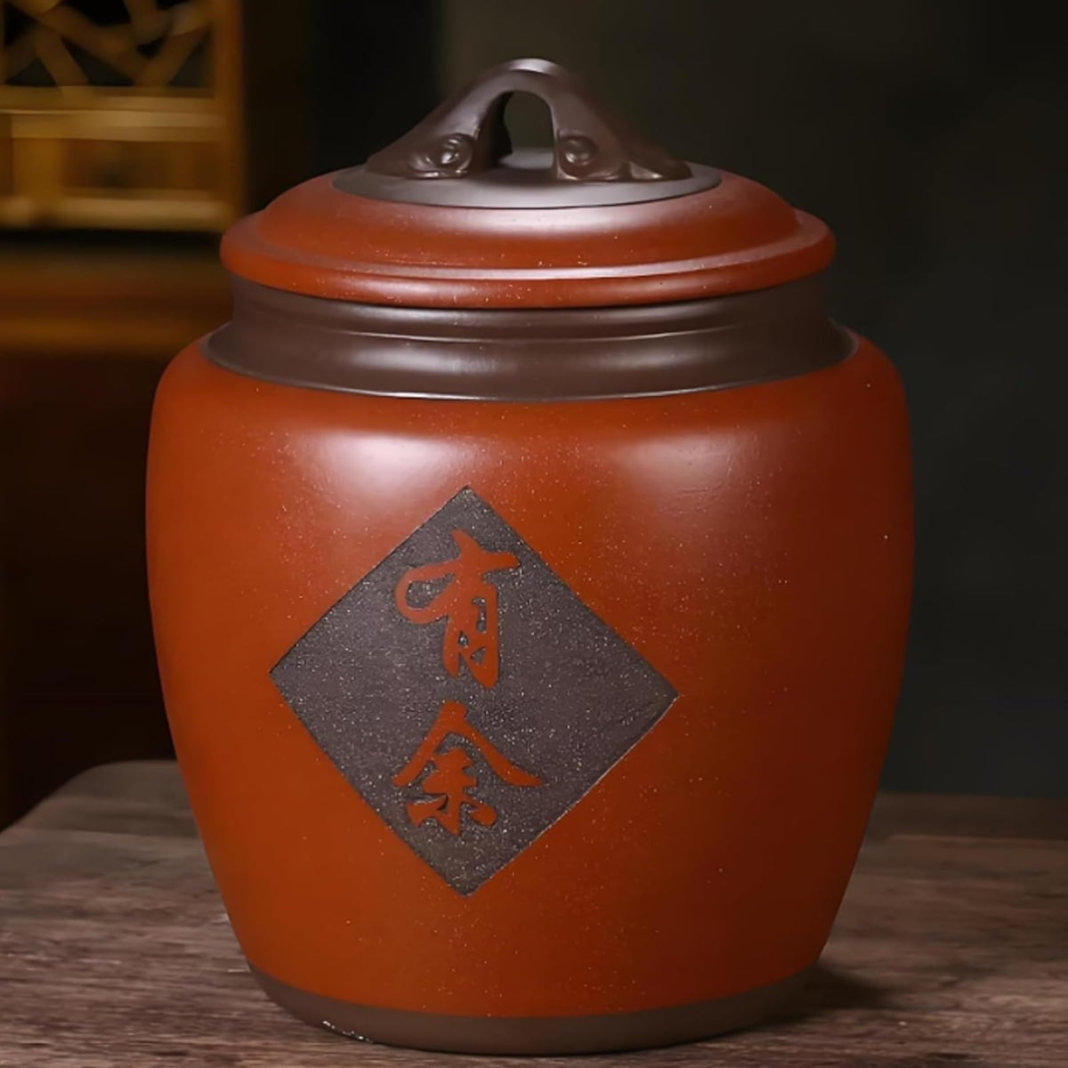 Rice Container, Ceramic Rice Bucket with Lid, Food Storage Jar, Ceramic Rice Cylinder, Rice Storage Container, for Kitchen, living room