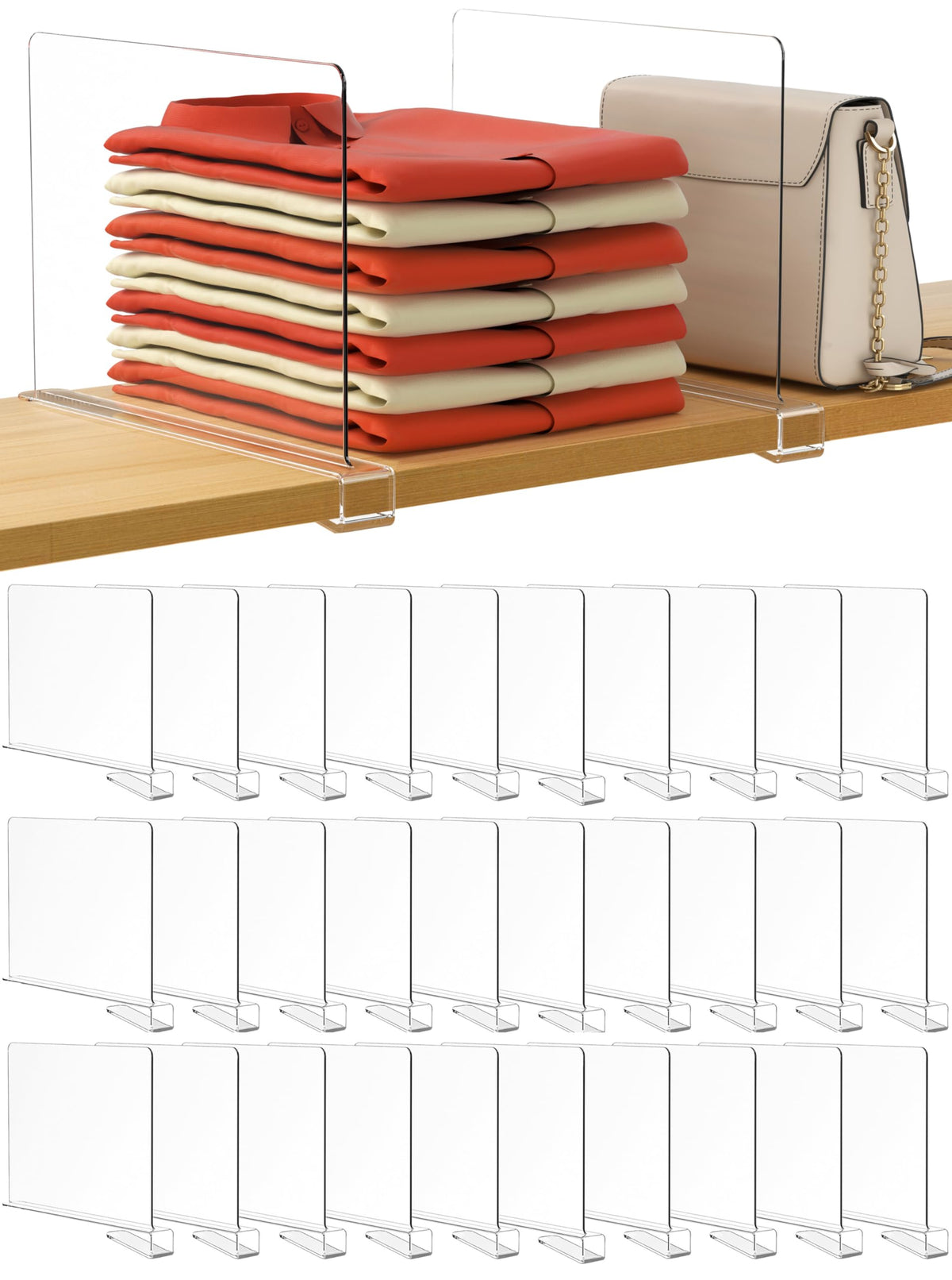 HBlife Shelf Dividers (2/4/6/8/10/12PCS), Style 1