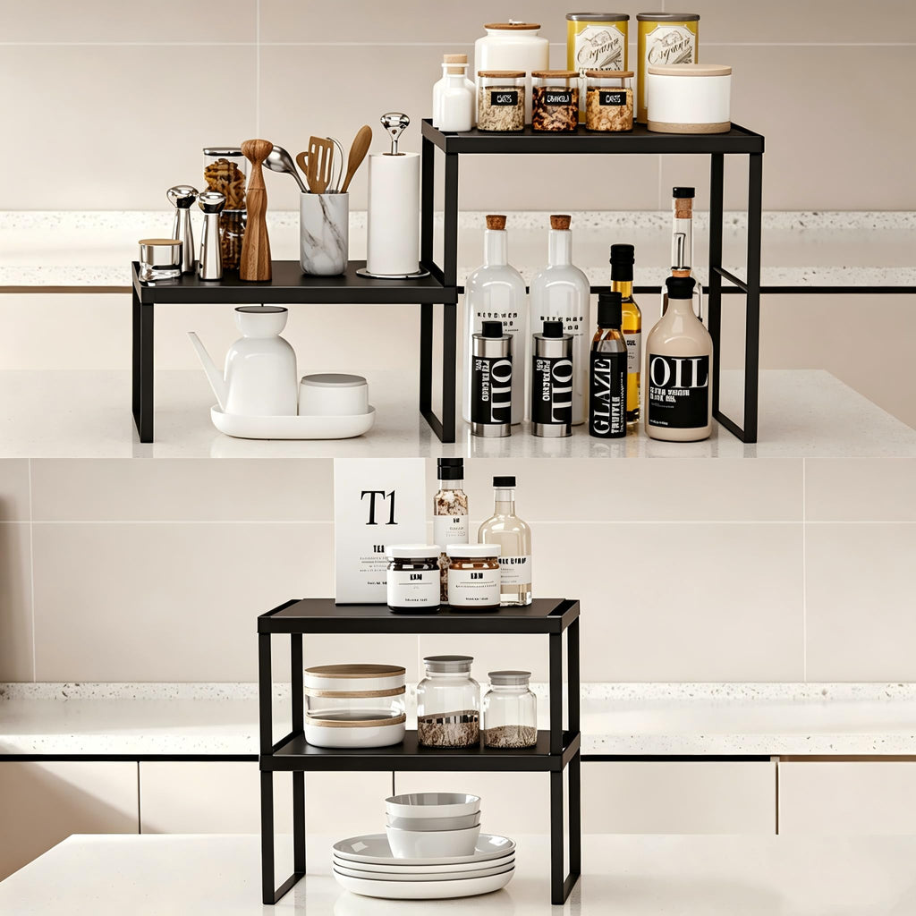 Magheo Stackable Kitchen Cabinet & Countertop Shelf Organizer