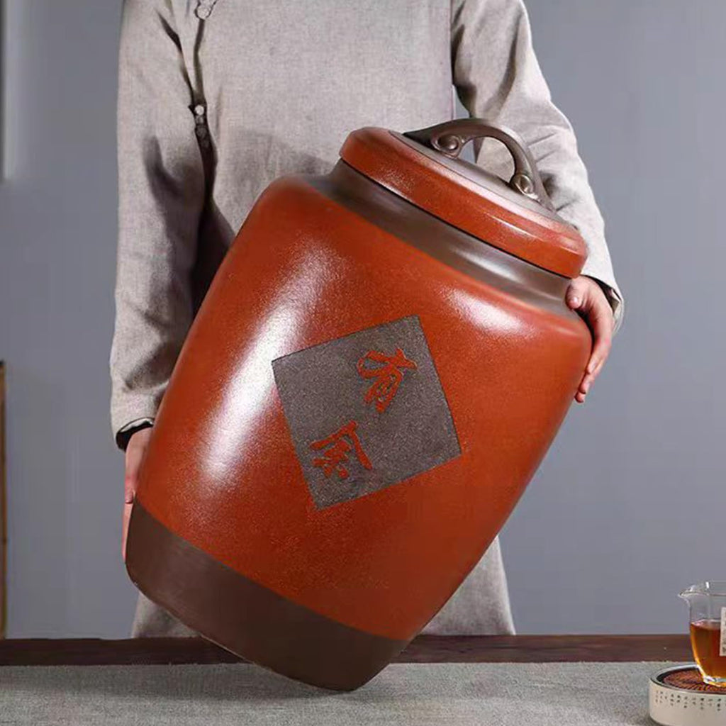 Ceramic Rice Storage Container with Lid for Kitchen