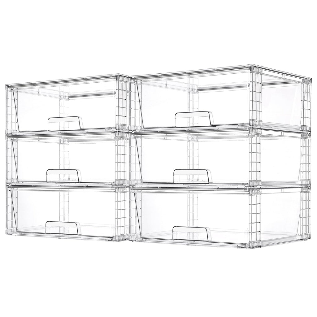 Vtopmart Large Clear Stackable Storage Drawers