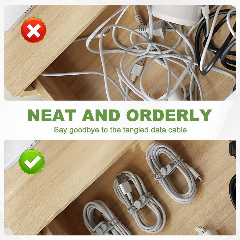 Reusable Silicone Cable Ties for Cord Management