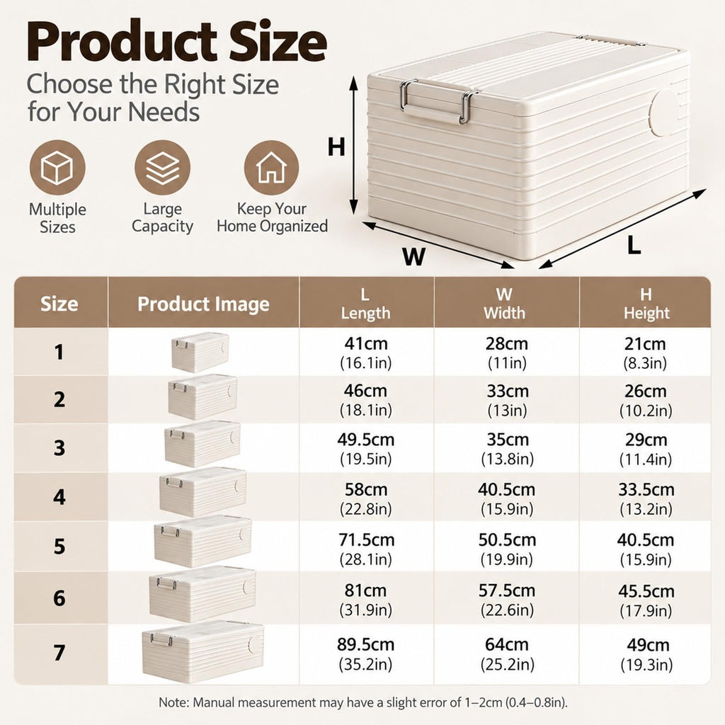 Large Stackable Storage Tote with Lid & Built-In Wheels