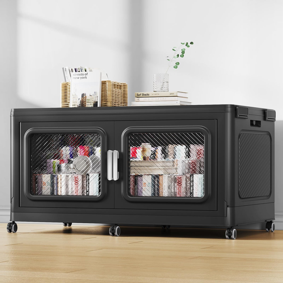 BROVIEW Extra Large Stackable Storage Bins with Lids
