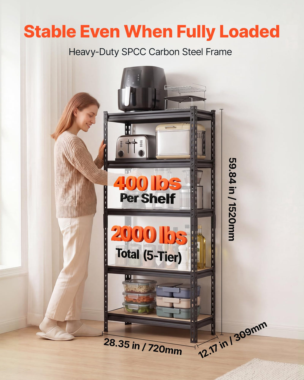 VEVOR Heavy-Duty Storage Shelves for Garage & Utility