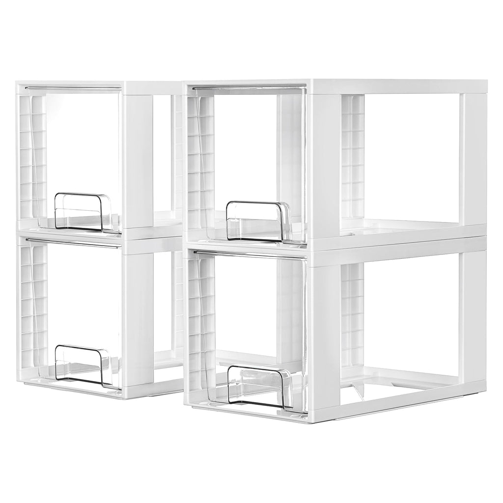 Vtopmart Large Clear Stackable Storage Drawers
