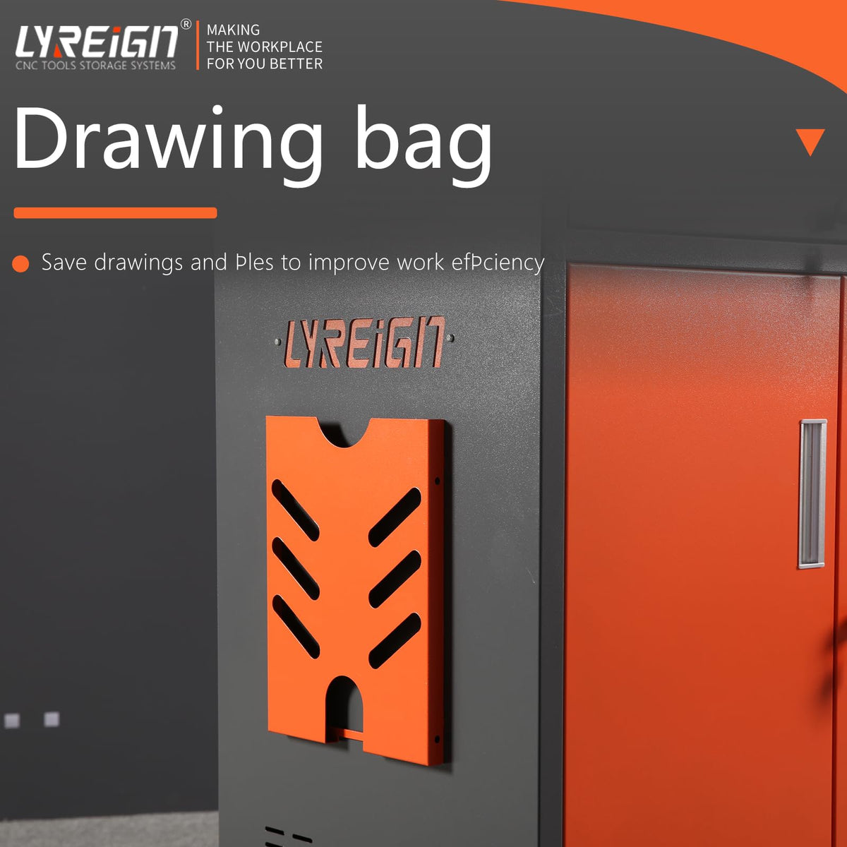 LYREIGN Drill Bit Storage Dispenser Cabinet, 1/16"–1/2"
