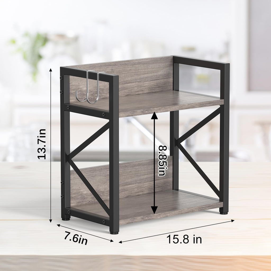 RUILALIFE 2-Tier Countertop Spice & Coffee Bar Organizer