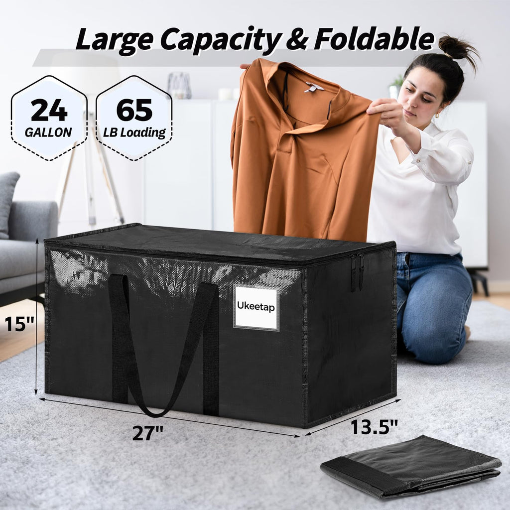 Ukeetap Extra Large Clothes Storage Bins with Lids