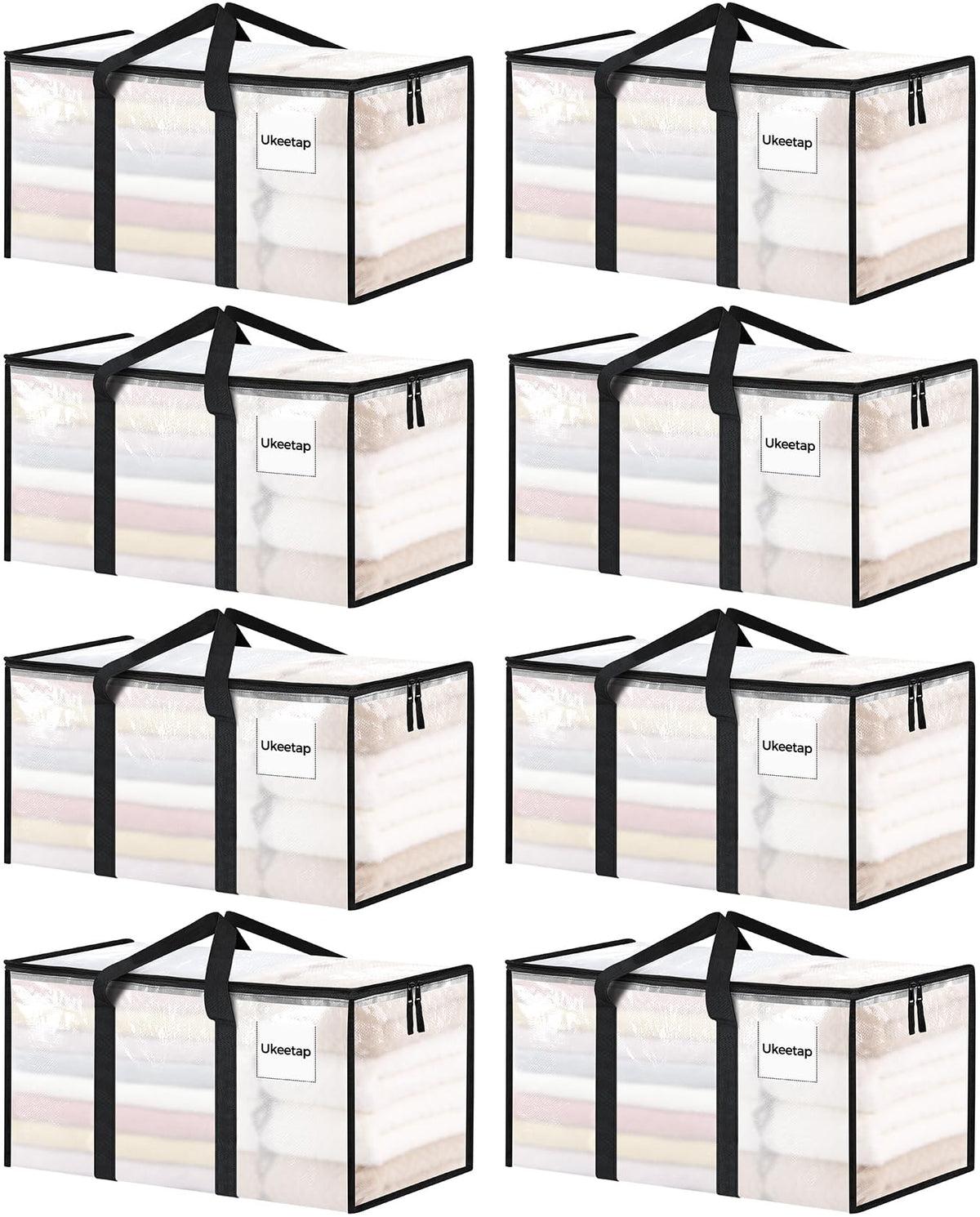 Ukeetap Extra Large Clothes Storage Bins with Lids