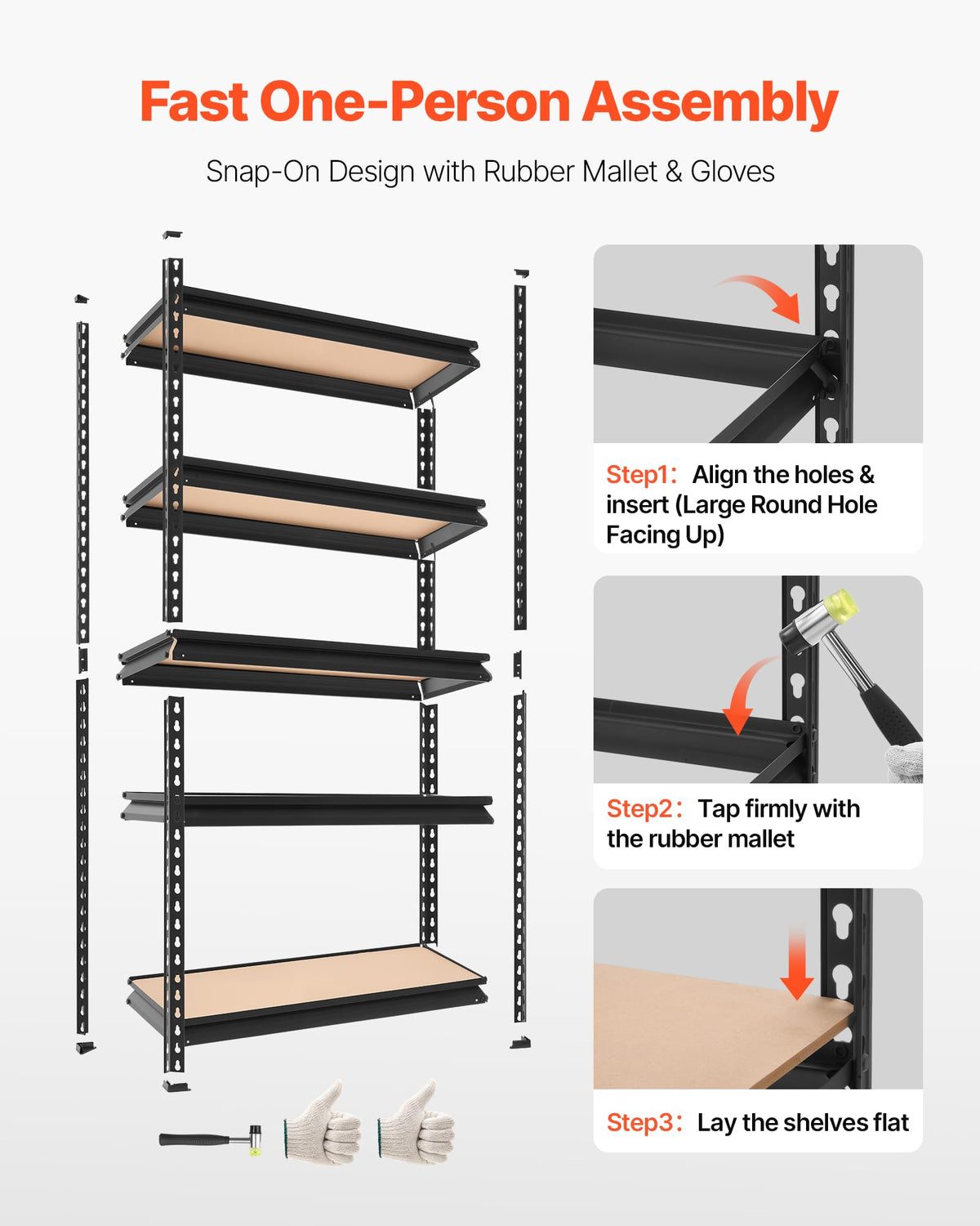 VEVOR Heavy-Duty Storage Shelves for Garage & Utility