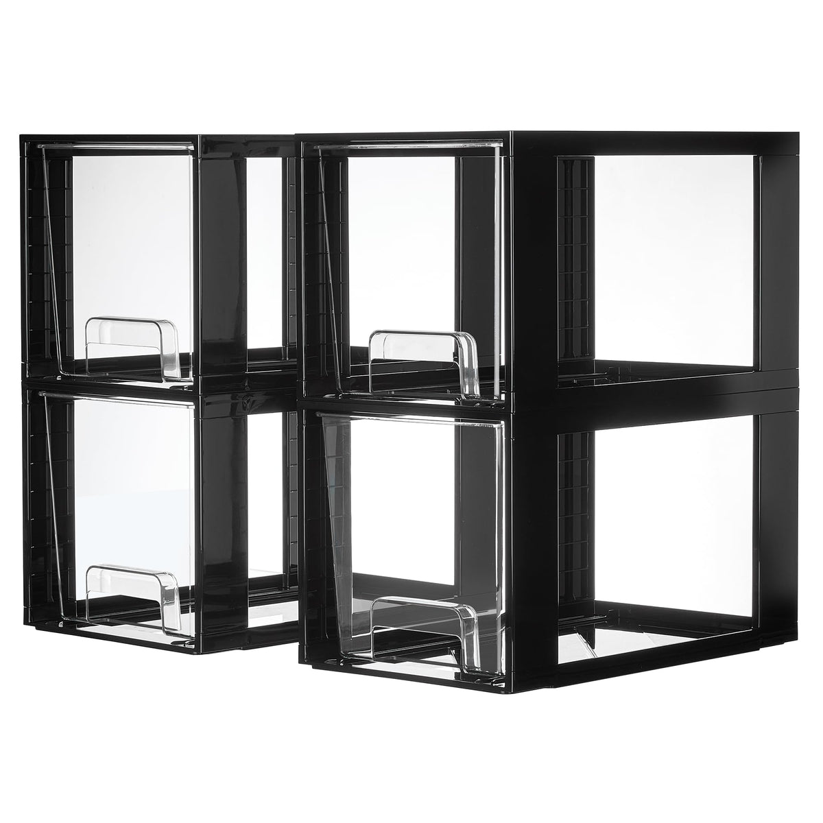 Vtopmart Large Clear Stackable Storage Drawers