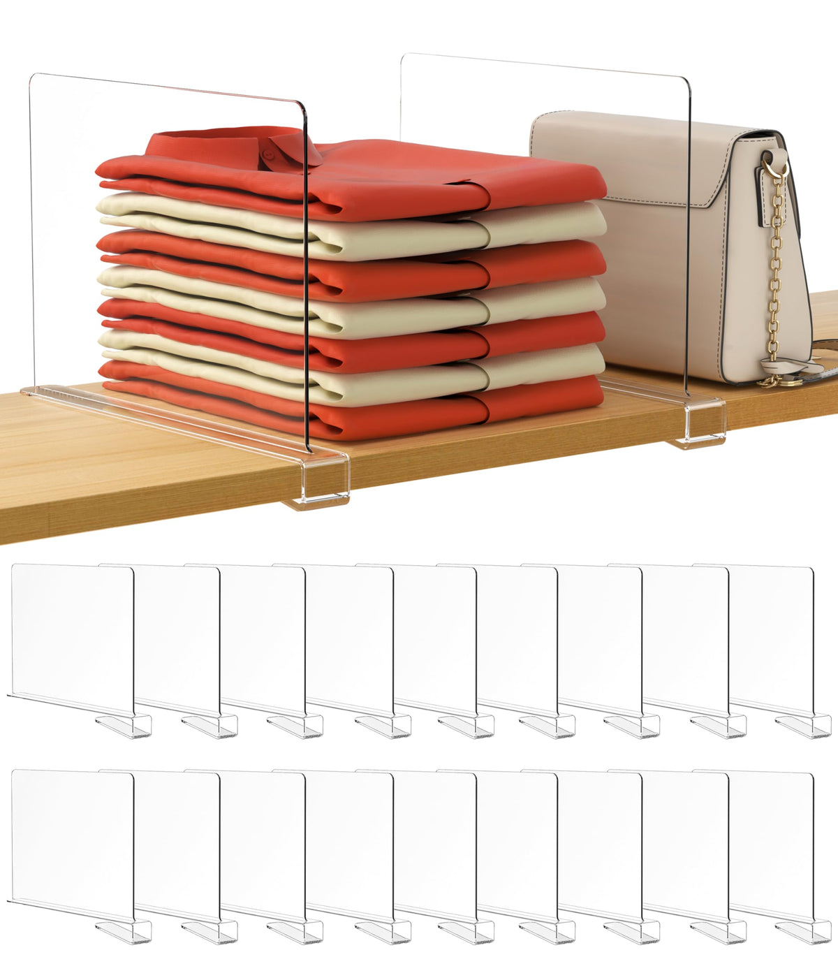 HBlife Shelf Dividers (2/4/6/8/10/12PCS), Style 1