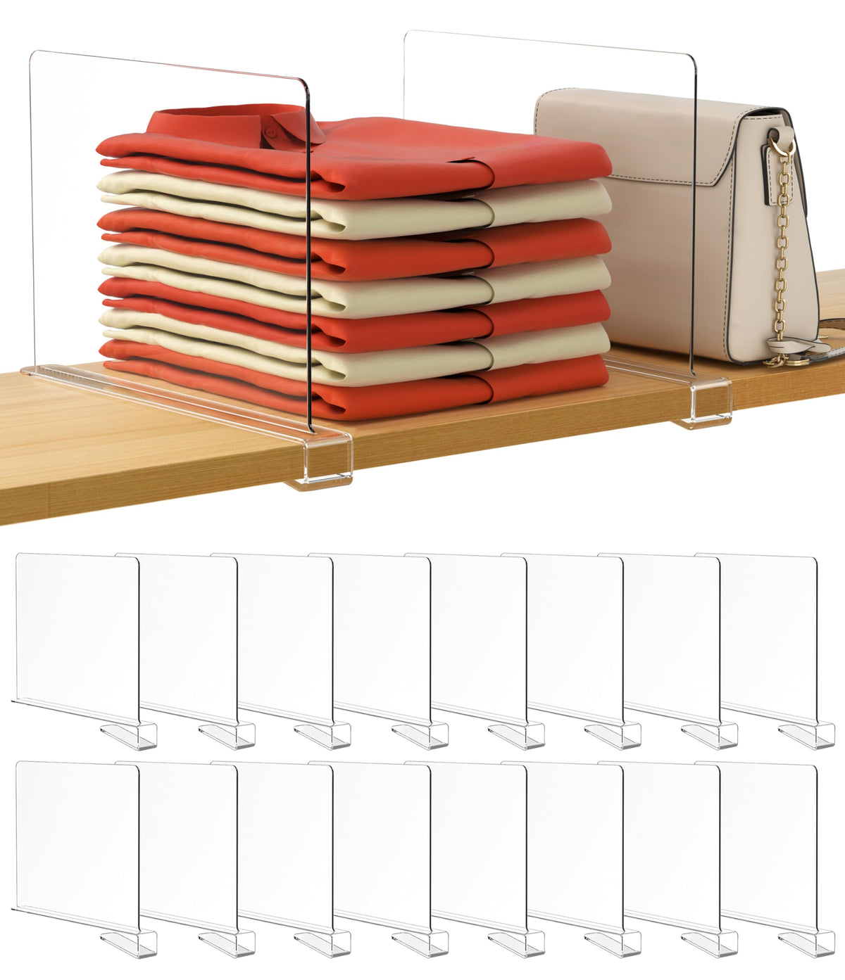 HBlife Shelf Dividers (2/4/6/8/10/12PCS), Style 1