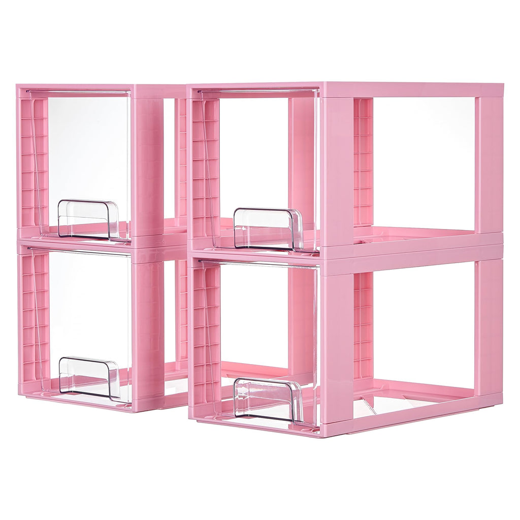 Vtopmart Large Clear Stackable Storage Drawers