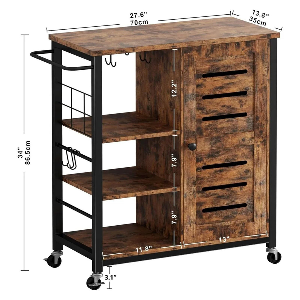 FURUIM2024M Rolling Utility Storage Cabinet with Wheels