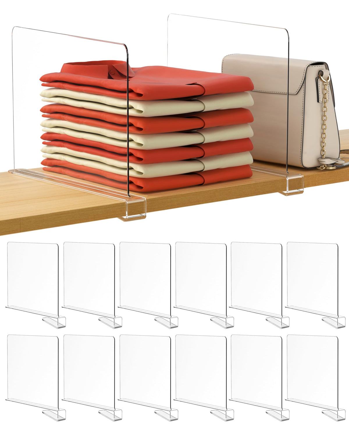 HBlife Shelf Dividers (2/4/6/8/10/12PCS), Style 1