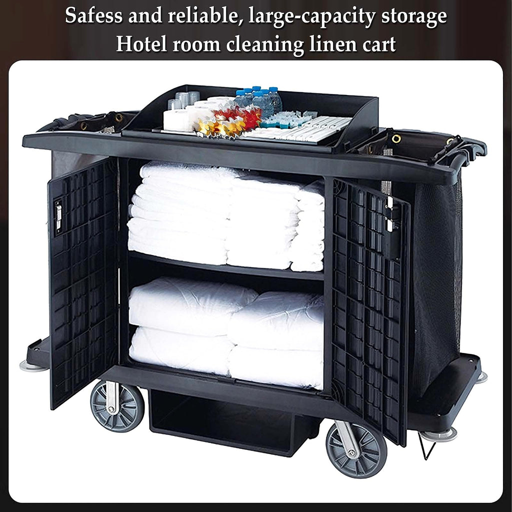 Large Heavy-Duty Rolling Laundry Cart with 8-Inch Wheels