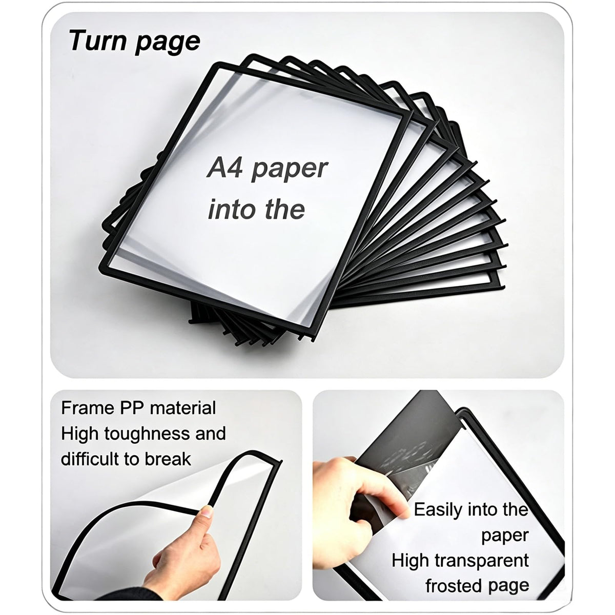 360° Rotating A4 Desktop Document Holder with 20 Panels