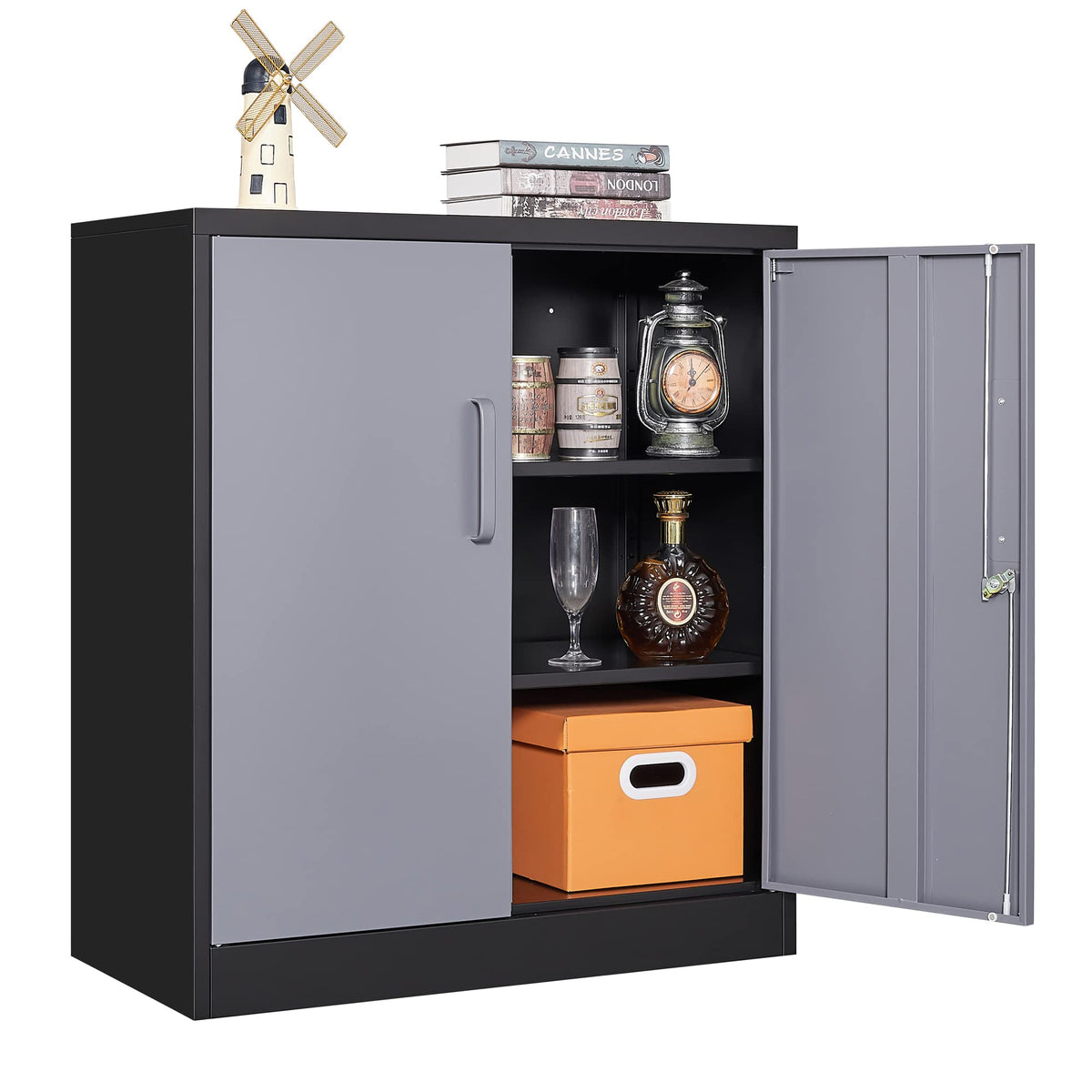 Letaya Metal Storage Cabinet with Doors & Shelves