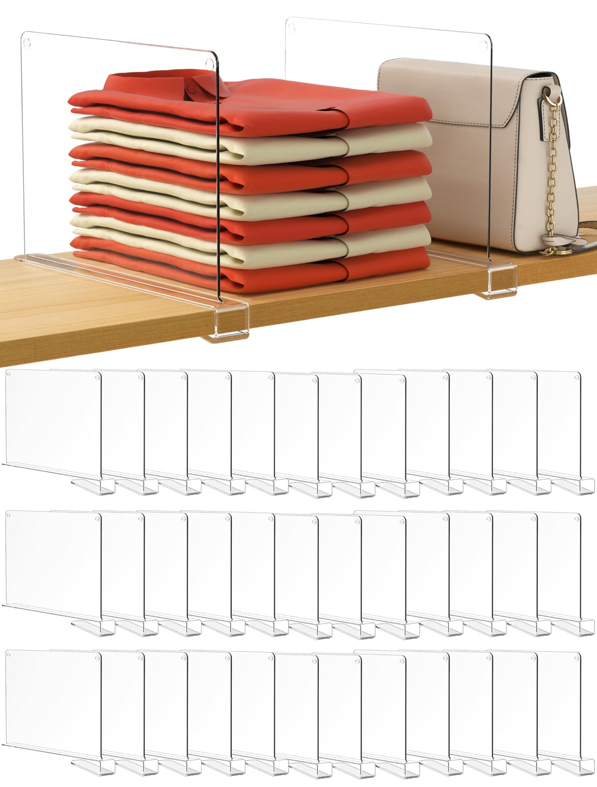 HBlife Shelf Dividers (2/4/6/8/10/12PCS), Style 1