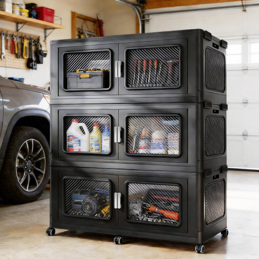 BROVIEW Extra Large Stackable Storage Bins with Lids