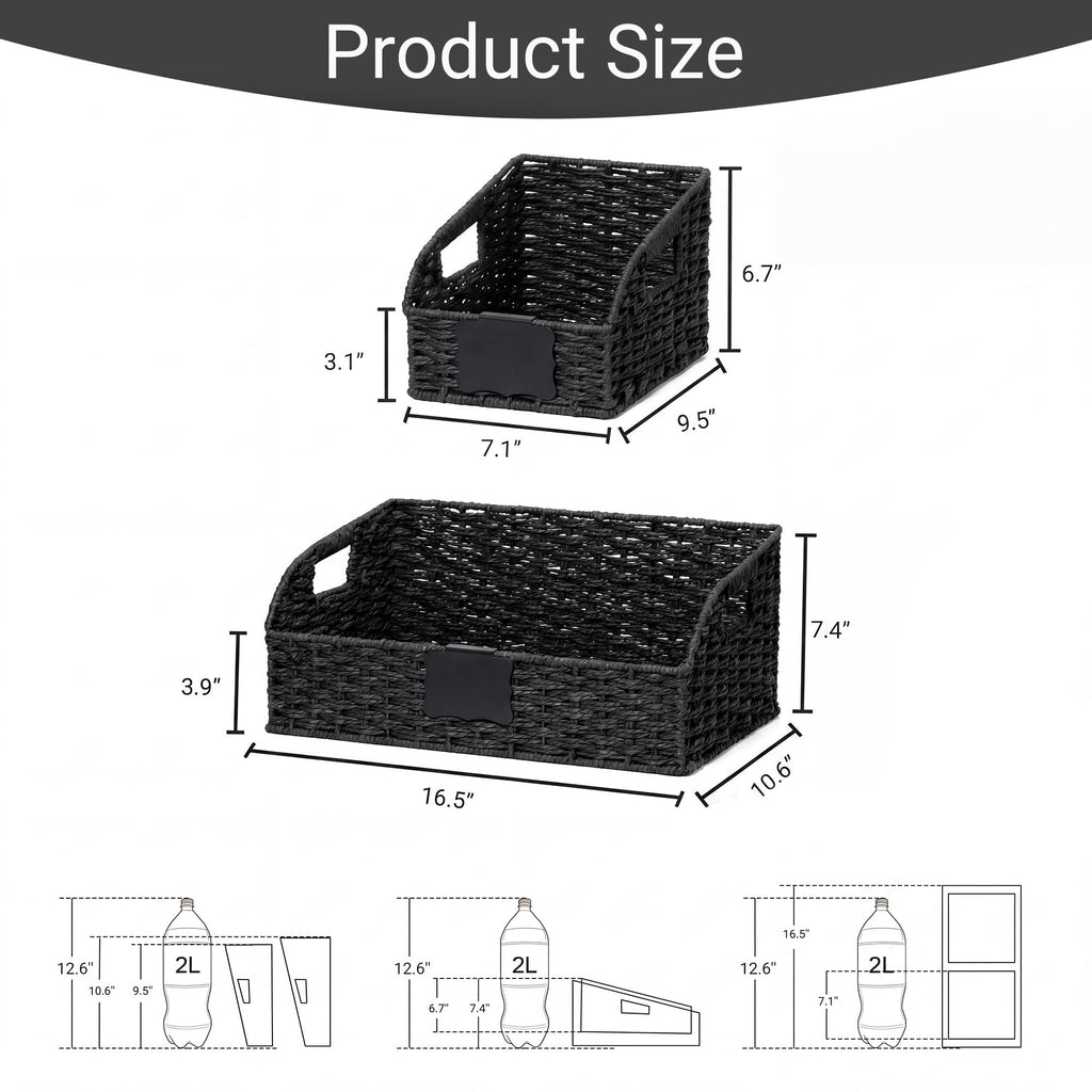 Stylave Wicker Storage Baskets for Organizing, 3-Pack